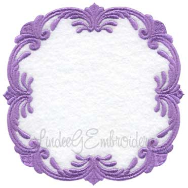 Scrolly Heirloom Frame 7 (3 sizes) Machine Embroidery Design