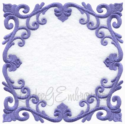 Scrolly Heirloom Frame 6 (3 sizes) Machine Embroidery Design
