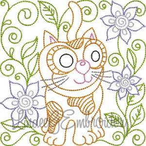 Picture of Kitty 2 Multi-Color (5 sizes) Machine Embroidery Design