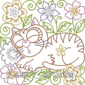 Picture of Kitty 4 Multi-Color (5 sizes) Machine Embroidery Design