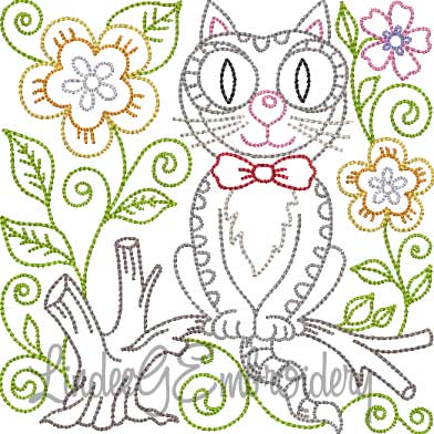 Kitty 5 Multi-Color (5 sizes) Machine Embroidery Design