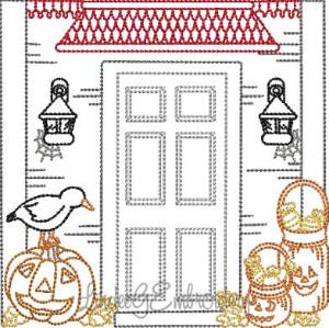 Picture of Seasonal Front Porch Multicolor (5 sizes) Machine Embroidery Design