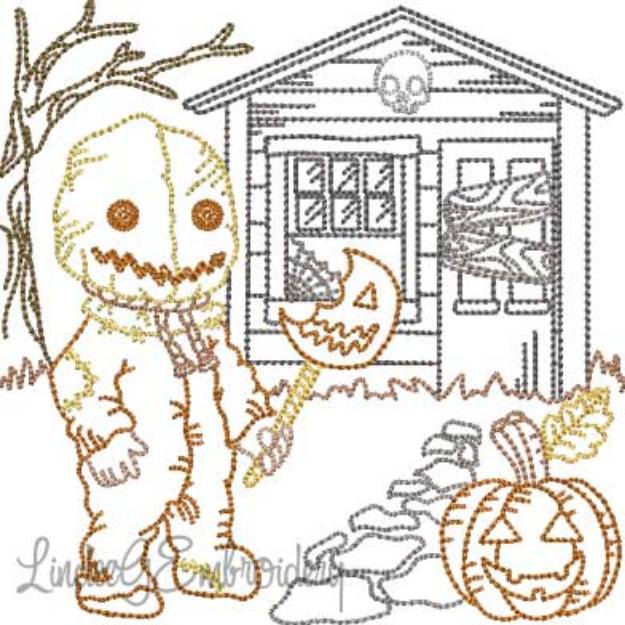 Picture of Trick or Treater Multicolor (5 sizes) Machine Embroidery Design