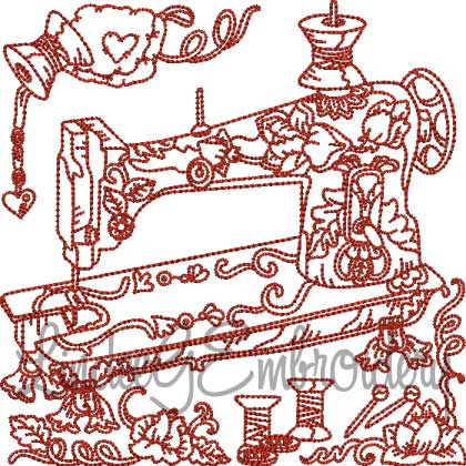 Vintage Sewing Machine 4 (4 sizes) Machine Embroidery Design