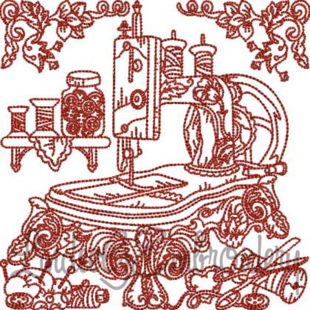 Picture of Vintage Sewing Machine 5 (4 sizes) Machine Embroidery Design