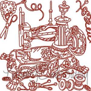 Picture of Vintage Sewing Machine 8 (4 sizes) Machine Embroidery Design