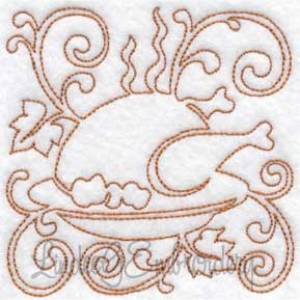 Picture of Roasted Turkey (3 sizes) Machine Embroidery Design