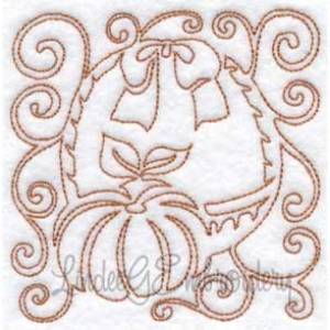 Picture of Pumpkin & Basket (3 sizes) Machine Embroidery Design