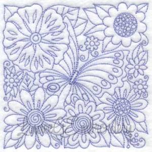 Picture of Garden Doodle Block 5 (6 sizes) Machine Embroidery Design
