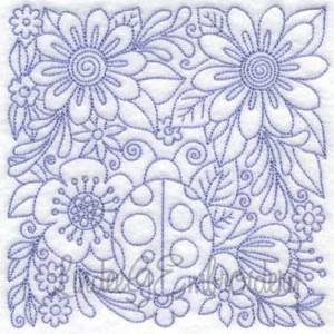 Picture of Garden Doodle Block 7 (6 sizes) Machine Embroidery Design