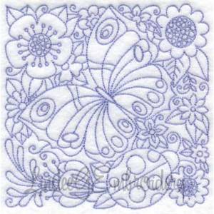 Picture of Garden Doodle Block 8 (6 sizes) Machine Embroidery Design