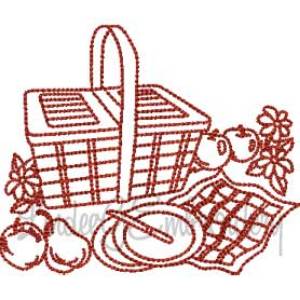 Picture of Picnic Basket 1 (4 sizes) Machine Embroidery Design