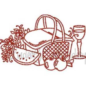 Picture of Picnic Basket 4 (4 sizes) Machine Embroidery Design
