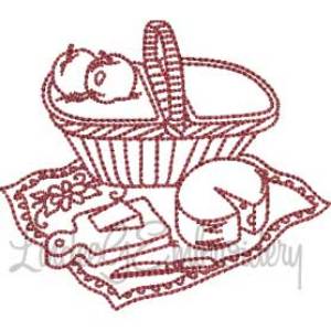 Picture of Picnic Basket 5 (4 sizes) Machine Embroidery Design