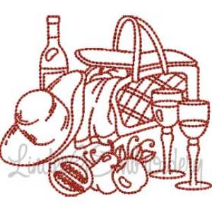 Picture of Picnic Basket 9 (4 sizes) Machine Embroidery Design