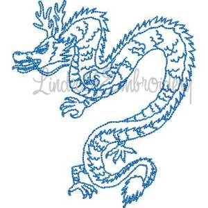 Picture of Bluework Chinese Dragon 5 Machine Embroidery Design