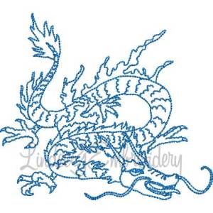 Picture of Bluework Chinese Dragon 6 Machine Embroidery Design