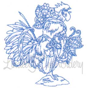 Ink Rooster 3 (5 sizes) Machine Embroidery Design