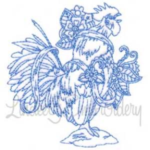 Picture of Ink Rooster 3 (5 sizes) Machine Embroidery Design