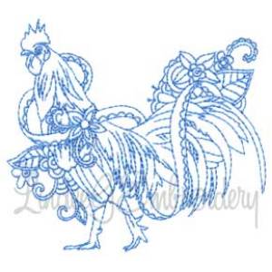 Picture of Ink Rooster 4 (5 sizes) Machine Embroidery Design