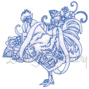 Ink Rooster 8 (5 sizes) Machine Embroidery Design