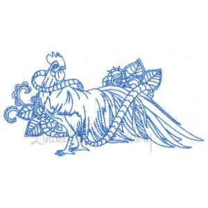 Picture of Ink Rooster 10 (4 sizes) Machine Embroidery Design