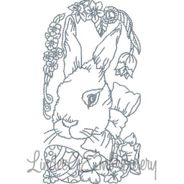 Picture of Vintage Easter Bunnies (5 sizes) Machine Embroidery Design