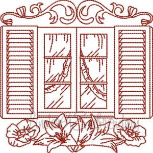 Picture of Window (5 sizes) Machine Embroidery Design