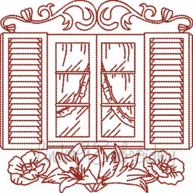 Picture of Window (5 sizes) Machine Embroidery Design