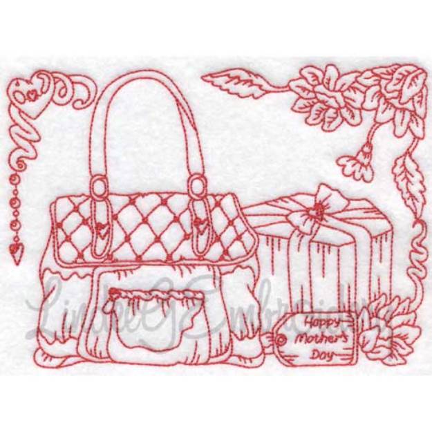 Picture of Bag with Gift (6 sizes) Machine Embroidery Design