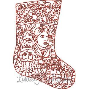 Picture of Magi Stocking (4 sizes) Machine Embroidery Design