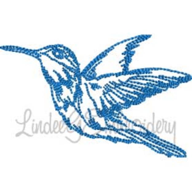 Picture of Hummingbird 1 (4 sizes) Machine Embroidery Design