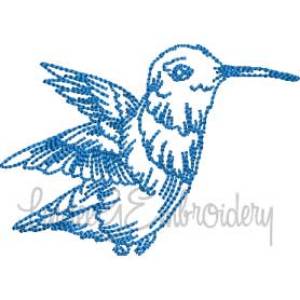 Picture of Hummingbird 2 (4 sizes) Machine Embroidery Design