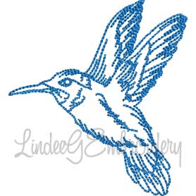 Hummingbird 5 (4 sizes) Machine Embroidery Design