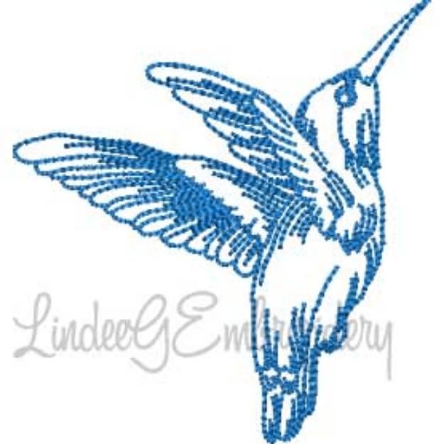 Picture of Hummingbird 6 (4 sizes) Machine Embroidery Design