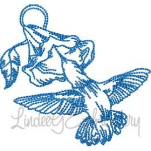 Picture of Hummingbird 9 (4 sizes) Machine Embroidery Design