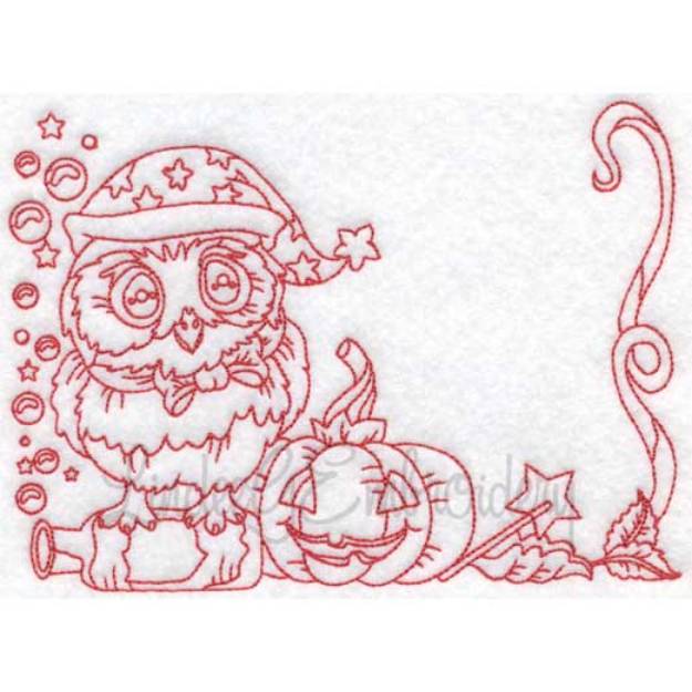 Picture of Tipsy Owl & Pumpkin (5 sizes) Machine Embroidery Design