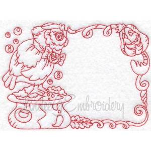 Picture of Owl & Cauldron (5 sizes) Machine Embroidery Design