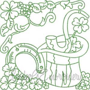 Picture of Hat with Pipe & Horseshoe (4 sizes) Machine Embroidery Design