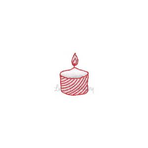 Picture of Candle with Stripes Machine Embroidery Design