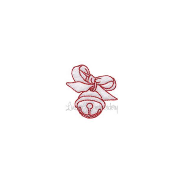 Picture of Jingle Bell with Bow Machine Embroidery Design