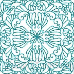 Picture of Feathered Quilt Block 1 Machine Embroidery Design