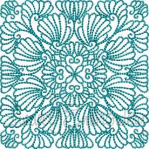 Picture of Feathered Quilt Block 4 Machine Embroidery Design
