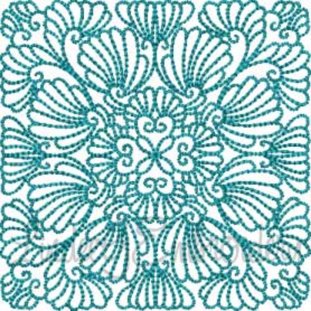 Picture of Feathered Quilt Block 4 Machine Embroidery Design