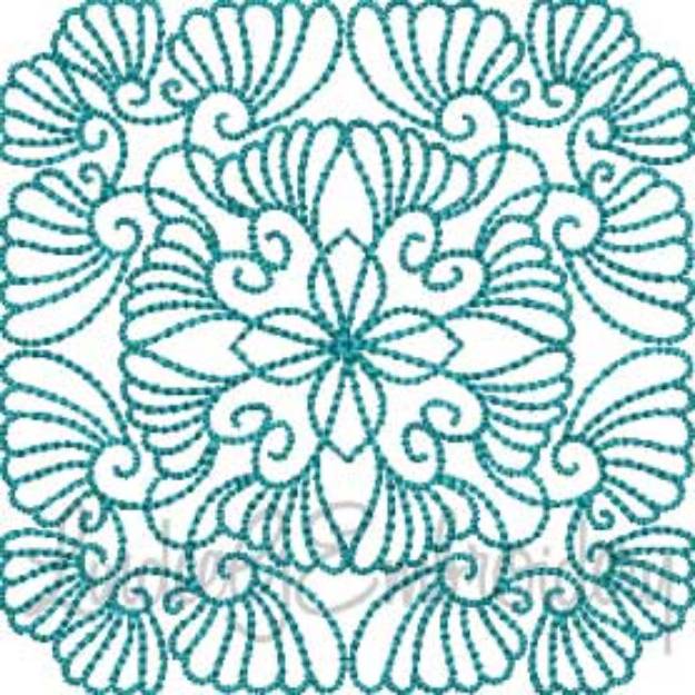 Picture of Feathered Quilt Block 5 Machine Embroidery Design