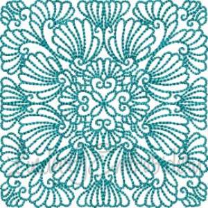 Picture of Feathered Quilt Block 6 Machine Embroidery Design