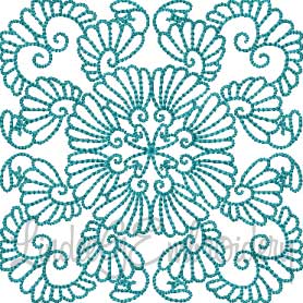 Feathered Quilt Block 7 Machine Embroidery Design