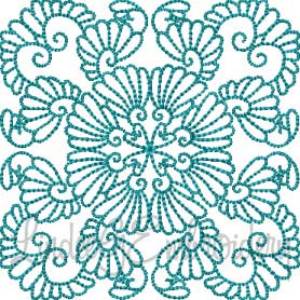Picture of Feathered Quilt Block 7 Machine Embroidery Design