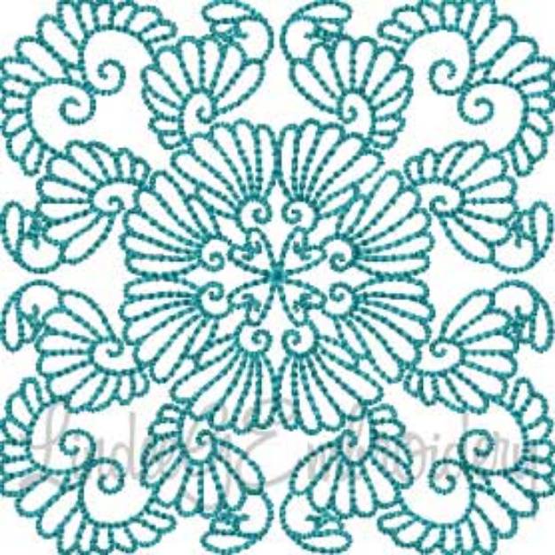 Picture of Feathered Quilt Block 7 Machine Embroidery Design