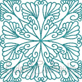 Feathered Quilt Block 8 Machine Embroidery Design